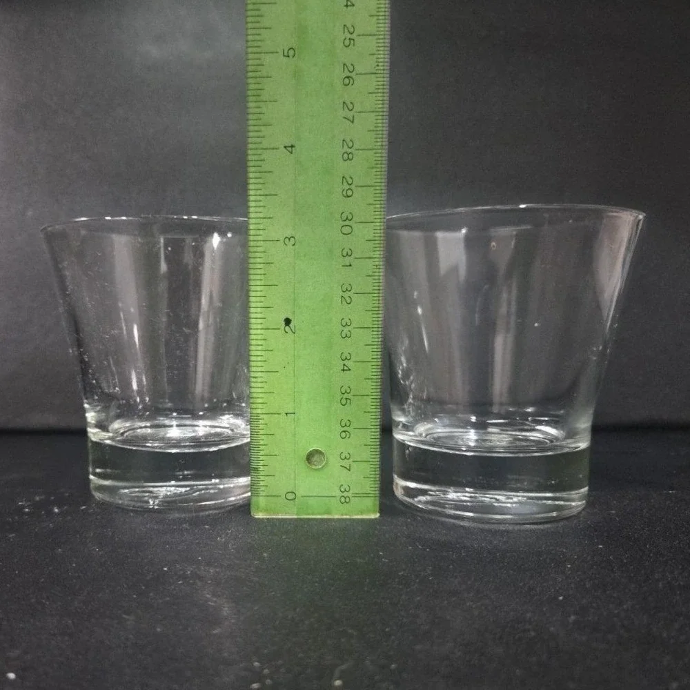 Crown Royal Tapered Whiskey Glasses, Set of 2, Embossed‎ Logo, Italian Barware